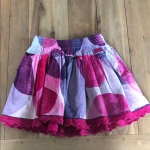 Catimini reversible skirt purple colors eyelet